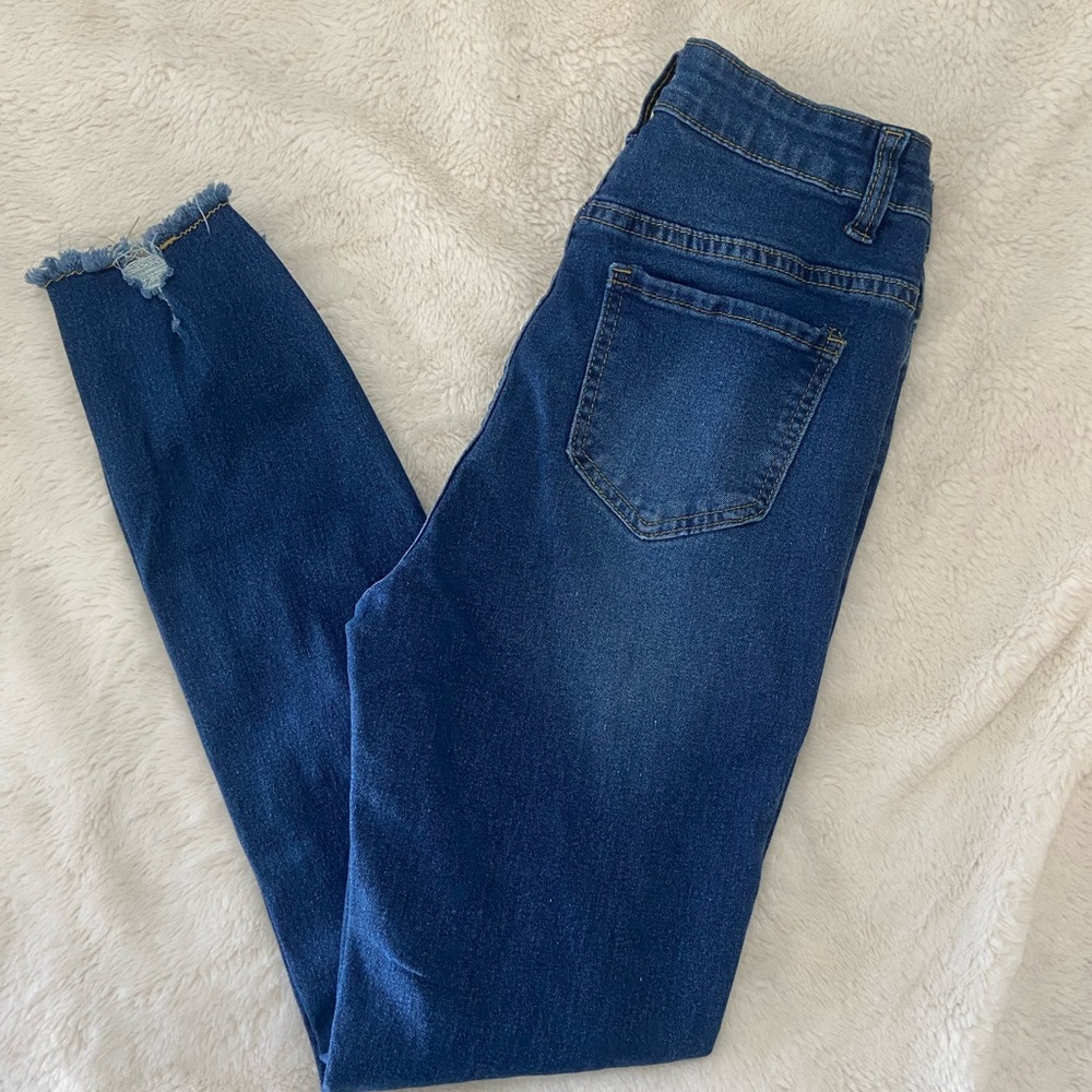 SHEIN High Waisted Ripped Jeans